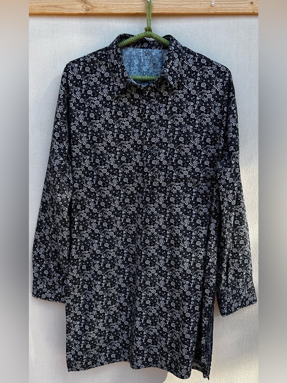Black Paisley Maxi Skirt with Floral Motif